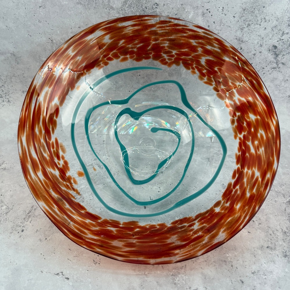 Pean Doubulyu Wavie Wear Art Glass Bowl‎ 1992
